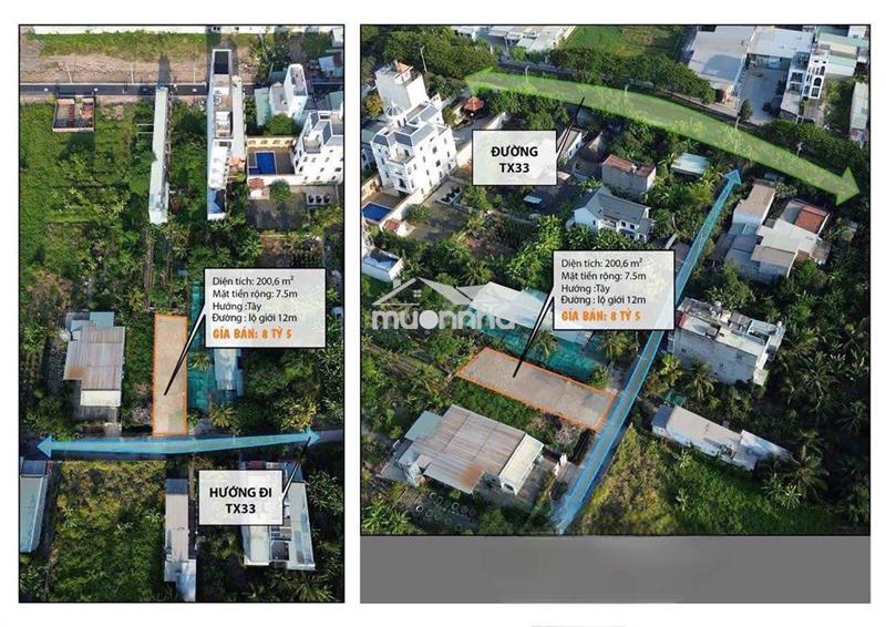 Lô đất đẹp 200m2 mt hẻm thông 7m 1/ thạnh xuân 33
