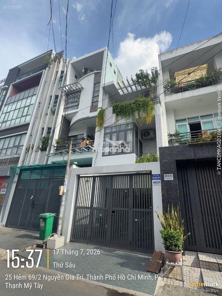 Ngay hutech!chỉ 14.9 tỷ nhà nguyễn gia trí (d2) p25 qbt (4x22m) 4 tầng