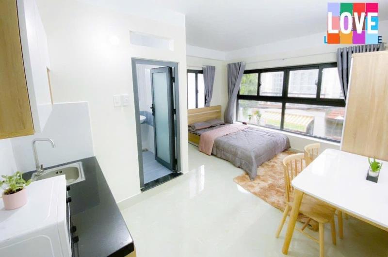 Căn hộ studio 25m2 cửa sổ trời, nhất chi mai | gần nhà ga t3, chỉ 5,2 triệu thương lượng