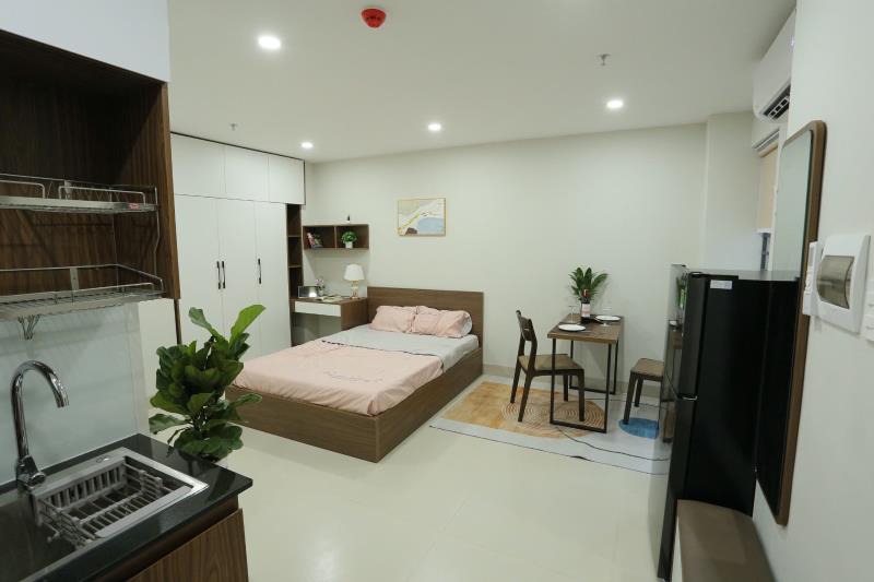Cho thuê căn hộ full nội thất gần ngã tư hàng xanh đường bạch đằng, bình thạnh