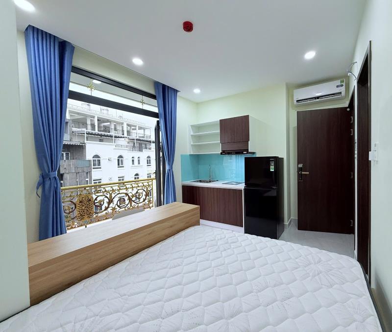 Studio mới 100% - full nội thất - ban công rộng - ngay dh văn lang cs2 - 2