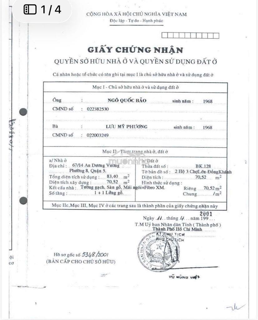 Bán nhà 67/14 an dương vương đối diện an đông (dt: 4,1 x 17m) quận 5 - 3