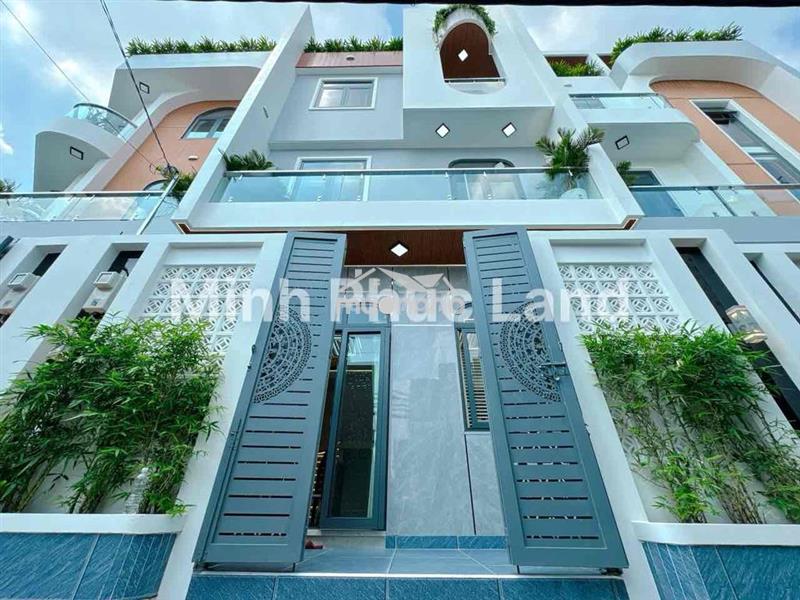 Nhà mới đẹp – ngang 6,4m – 64m2 4 tầng 5pn - giáp quận 7