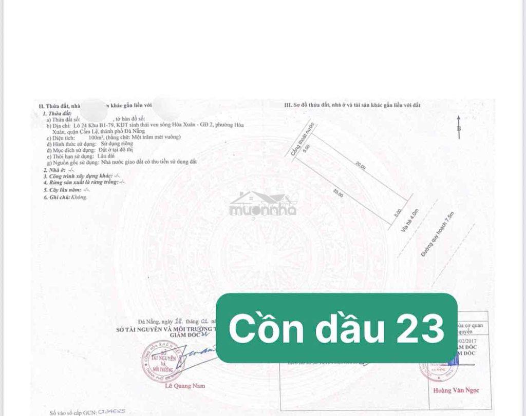 Bán cặp đất liền kề cồn dầu kẹp vệt cây xanh . giá 14,5 tỷ, đông nam - 2