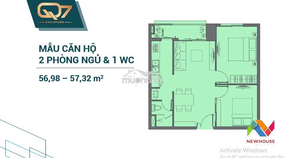Cho thuê căn hộ q7 boulevard 2pn 1wc, nhà trống 9 triệu. - 4