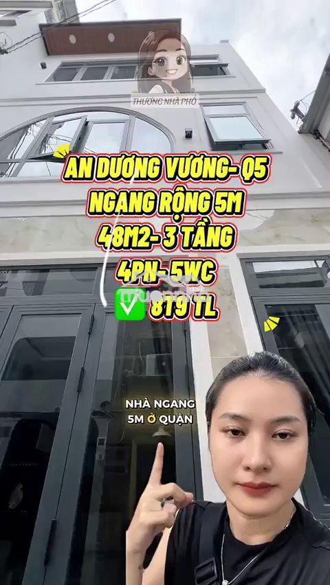Nhà phố q5 ngang 5m 48m2 - giá nhỉnh 8 tỷ