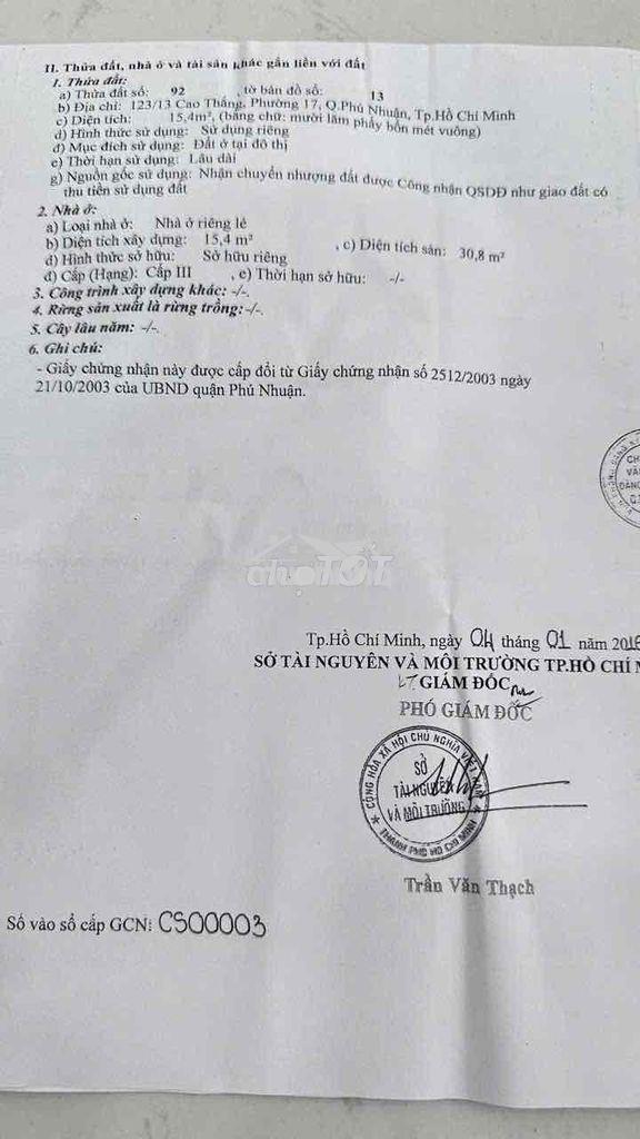 Bán nhà sát mặt tiền trường sa chi co 3,3 tỉ - 2