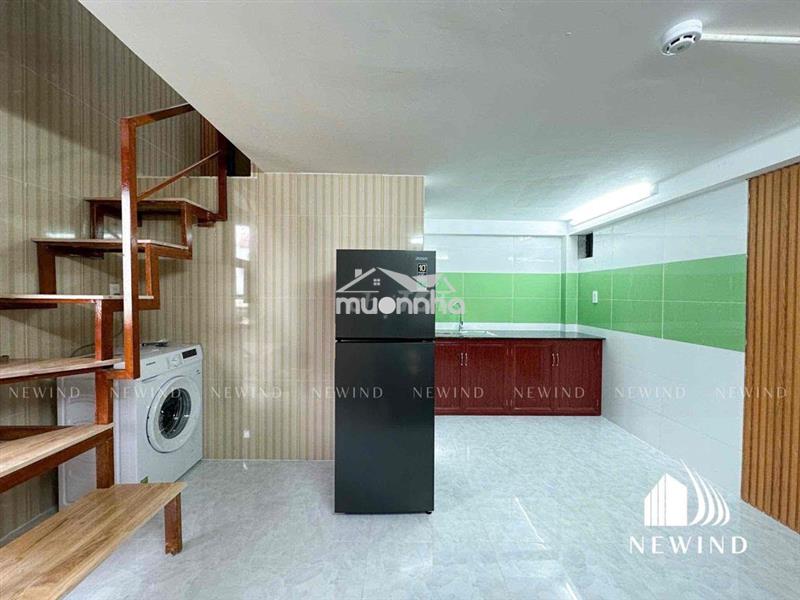 Cho thuê căn gác 1pn siêu rộng, nhà mới đầy đủ tiện nghi, máy giặt