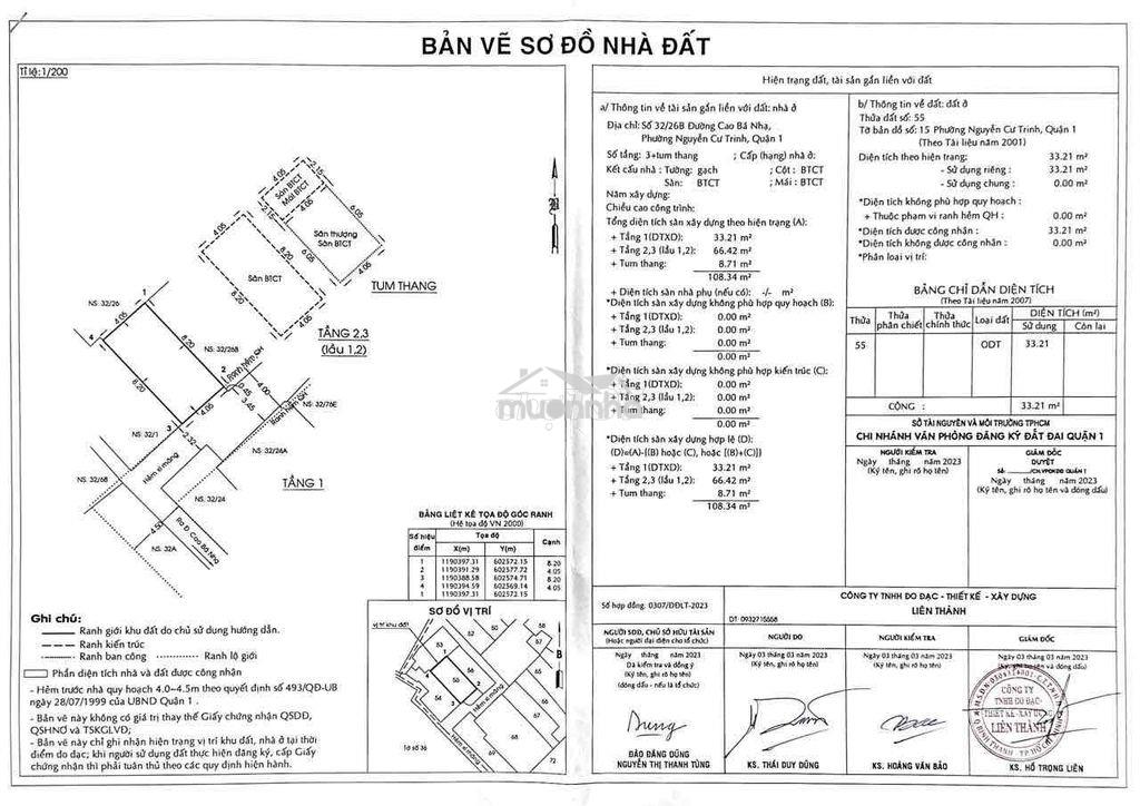 32/26b cao bá nhạ/nhà hẻm trung tâm quận 1 - 4