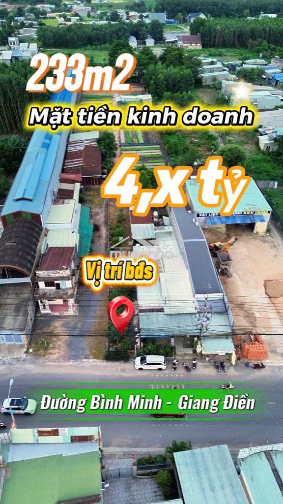 233m2 mặt tiền bình minh - gianh điền, gần chợ trà cổ và quốc lộ 1a