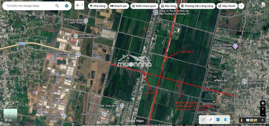 Đất đẹp 10x50m thổ cư mặt đường thanh niên - hợp nhà vườn + kho xưởng - 3