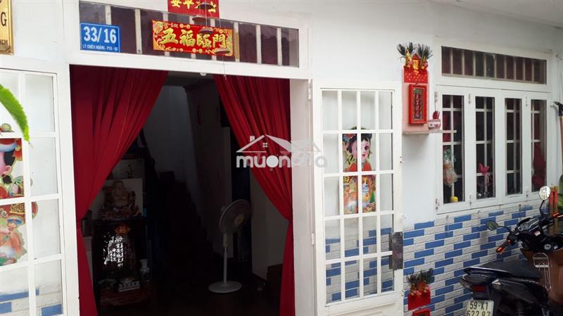 Cho thuê nhà riêng hẻm 33 lý chiêu hoàng ,1 trệt 1 lầu, stsd 72m²