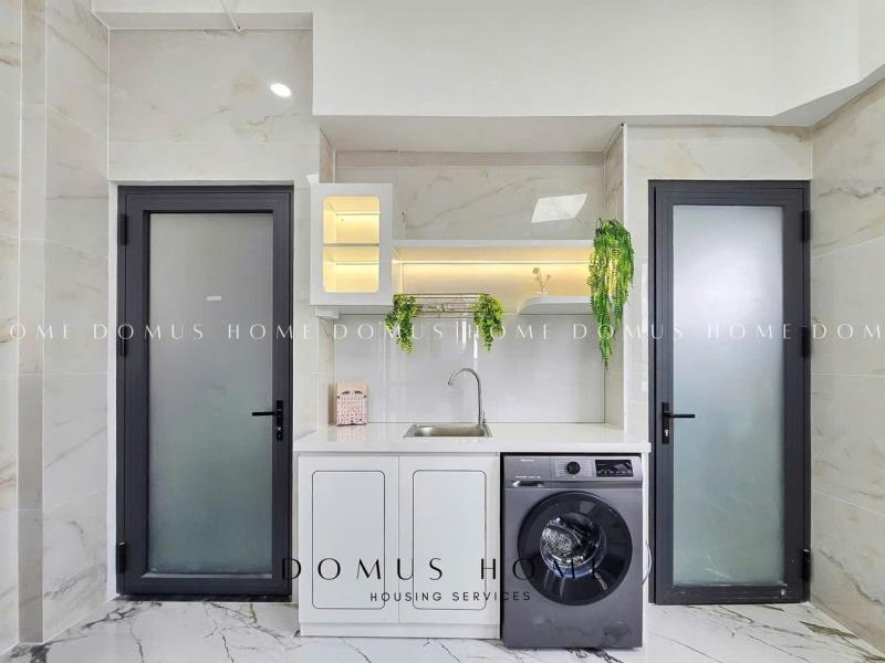 Căn hộ dịch vụ xịn xò, 1 phòng ngủ ban công siêu rộng, máy giặt riêng, nhà thang máy - Ảnh 4
