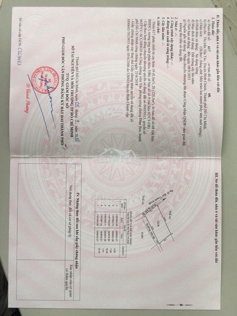 Chính chủ bán đất tân túc – tân nhựt, tp.hcm - 2