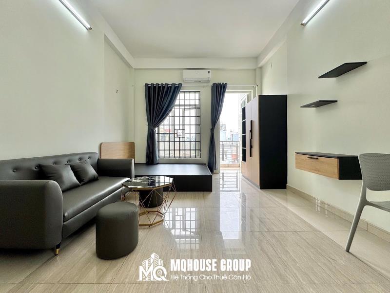 Studio rộng đẹp có ban công thoáng sáng - máy giặt riêng, full nội thất - aeon tân phú, chợ tân hương, đh công thương
