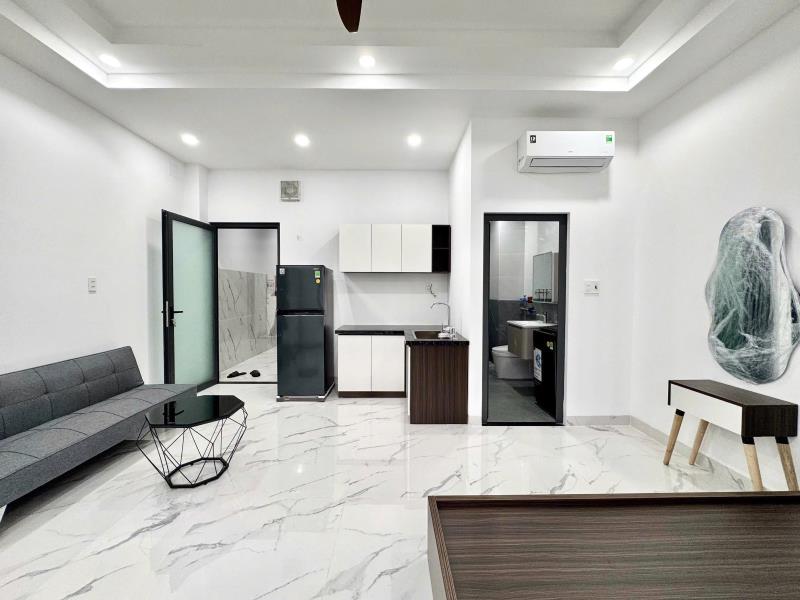 Căn hộ studio tone trắng đen - full nội thất - cửa sổ trời | ngay đh văn hiến - Ảnh 3