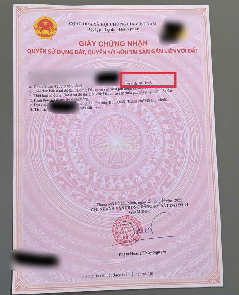 Bình thạnh : mặt tiền đường nhựa xe ô tô - bình quới . - 4