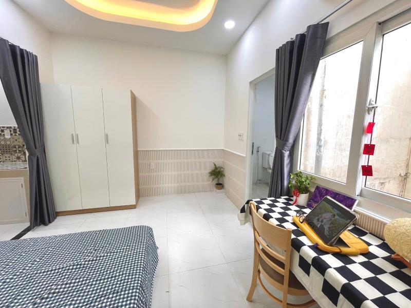 Căn hộ 1 phòng ngủ tách bếp, cửa sổ thoáng, chu văn an bình thạnh gần quận 1,3 vlu hutech - Ảnh 4
