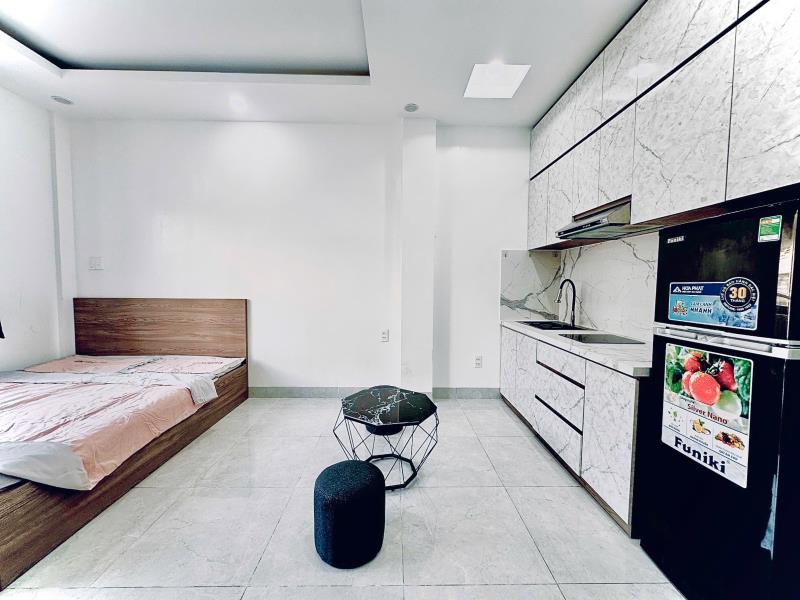 Thuê ngay căn studio ban công lớn full nội thất ngay đường bình quới gần cư xá thanh đá , ngã tư hàng xanh giáp quận 1,3 - Ảnh 3