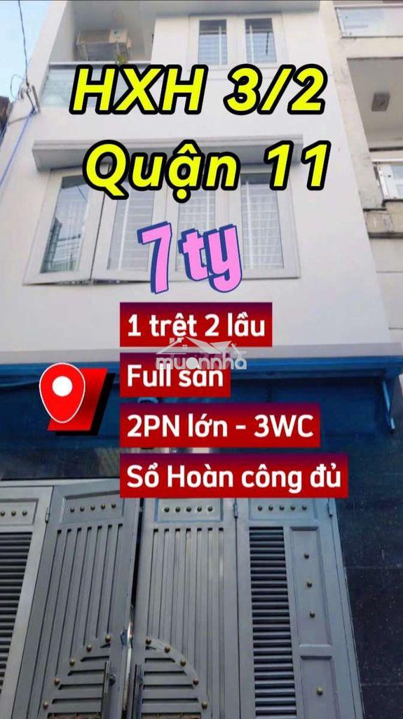 Nhà 3 tầng - hẻm xe hơi thông 2 mặt tiền