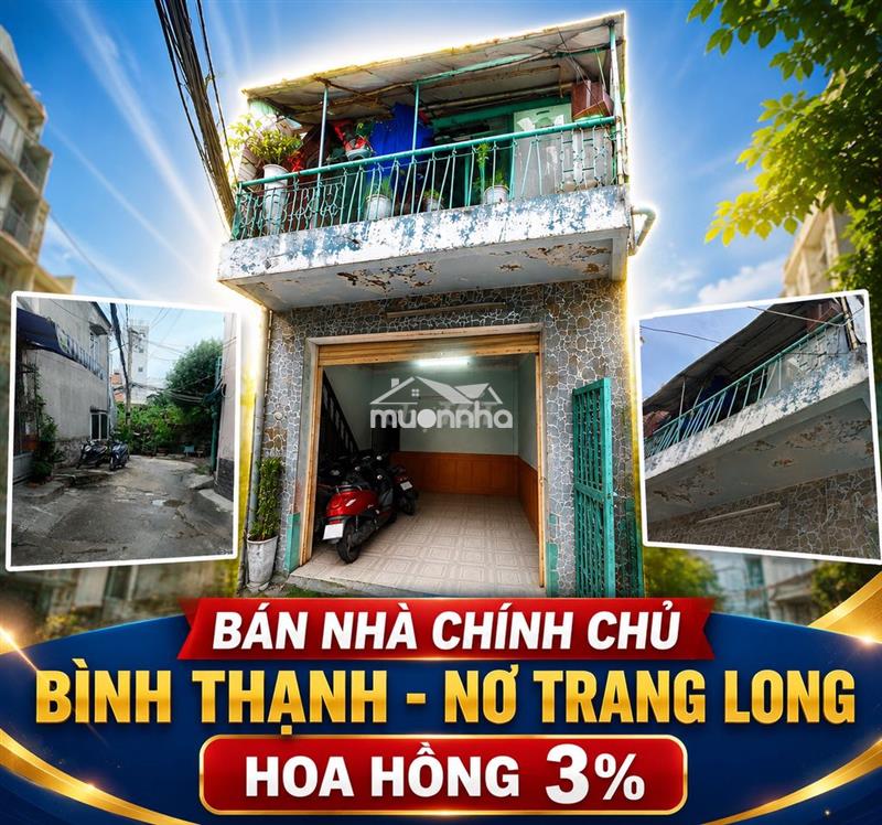 [Tôi chính chủ ] nhà bán nơ trang long – 2pn – 2wc – 2 mặt hẻm thoáng