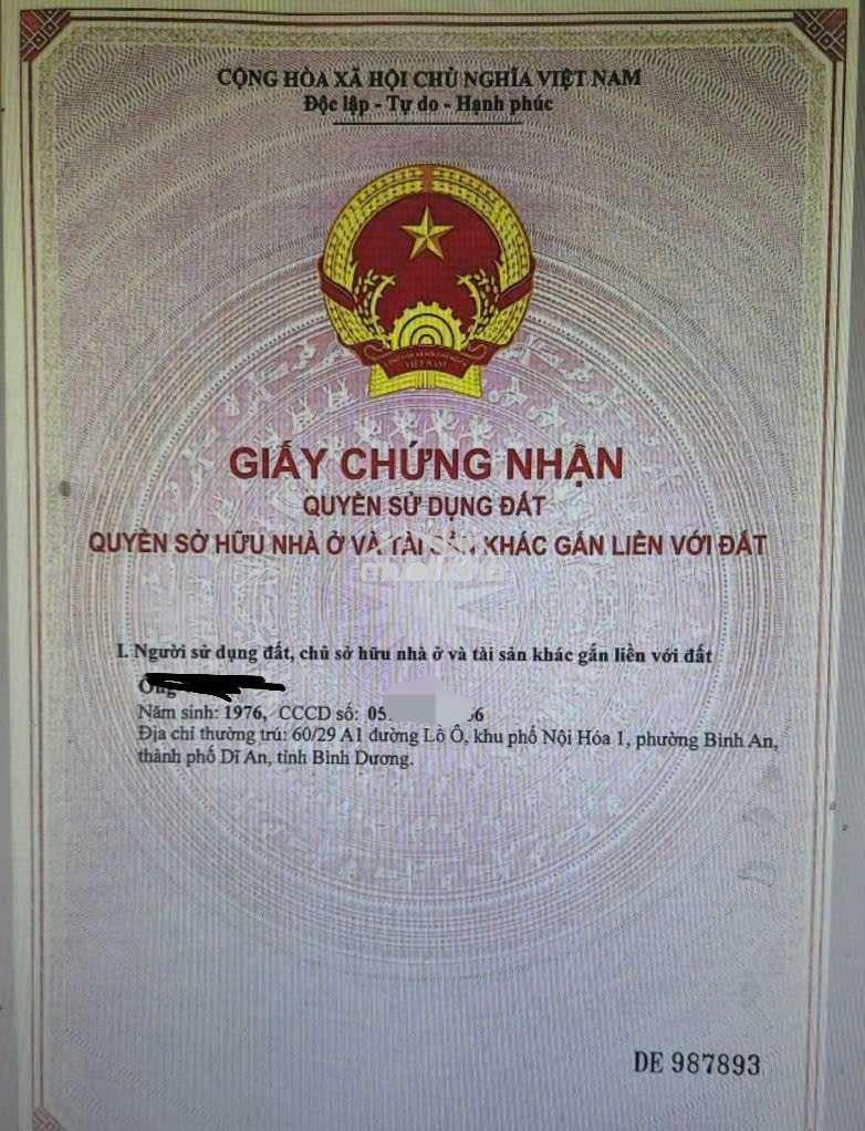 Bán nhà sổ hồng riêng f đông hòa mới t/phcm - Ảnh 2