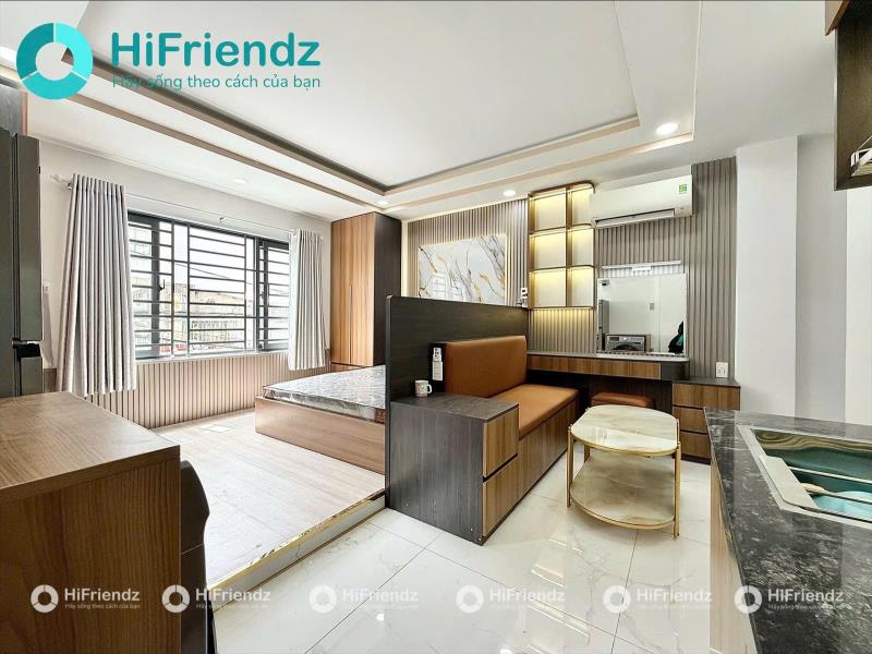 Thuê ngay căn hộ studio full nội thất máy giặt riêng hẻm ô tô ánh sáng đón nắng ngay lê quang định gần chợ bà chiểu giáp quận 1,3