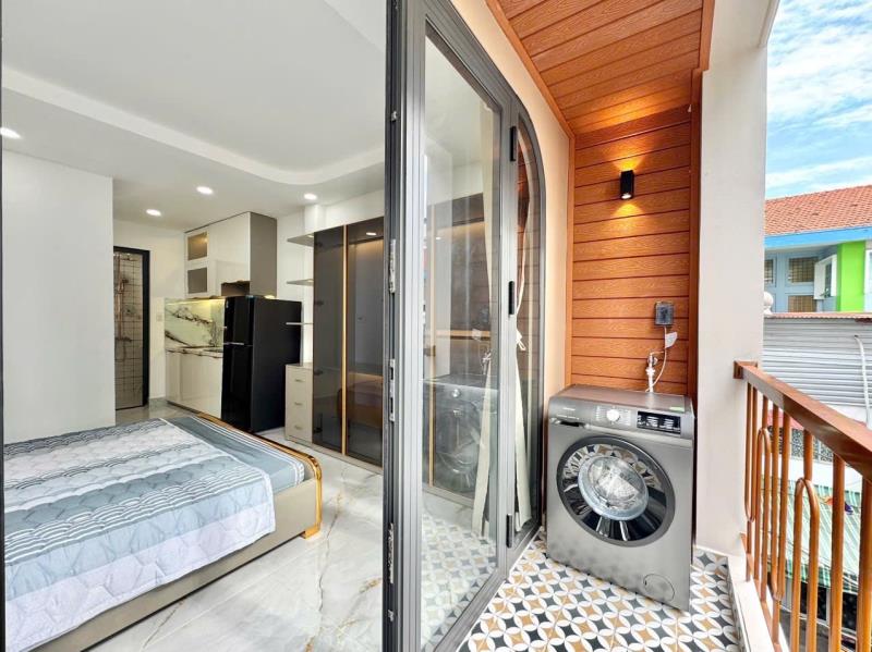 Thuê ngay căn hộ ban công tone luxury cao cấp 40m2 máy giặt riêng ngay phan văn trị gần bạch đằng - tân bình giáp quận 1,3 khu an ninh - Ảnh 2