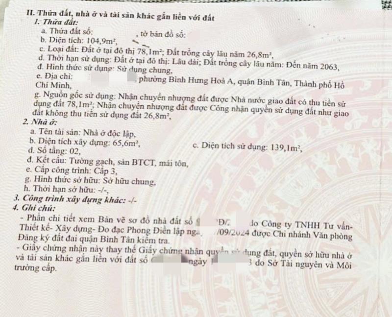 Nhà bán bình tân 105m2 - tân kỳ tân quý, hẻm ô tô tránh, giá 4 tỷ