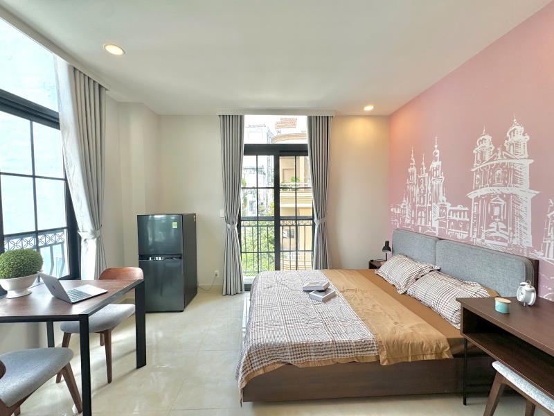 Cho thuê căn studio cực đẹp hiện đại nhà mới ngay sân bay - Ảnh 2