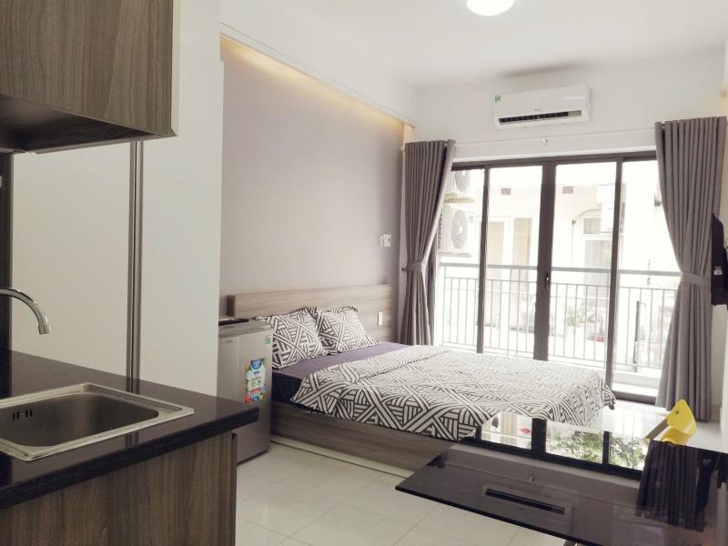 Cho thuê studio ban công lớn sư vạn hạnh quận 10 gần vạn hạnh mall full nội thất