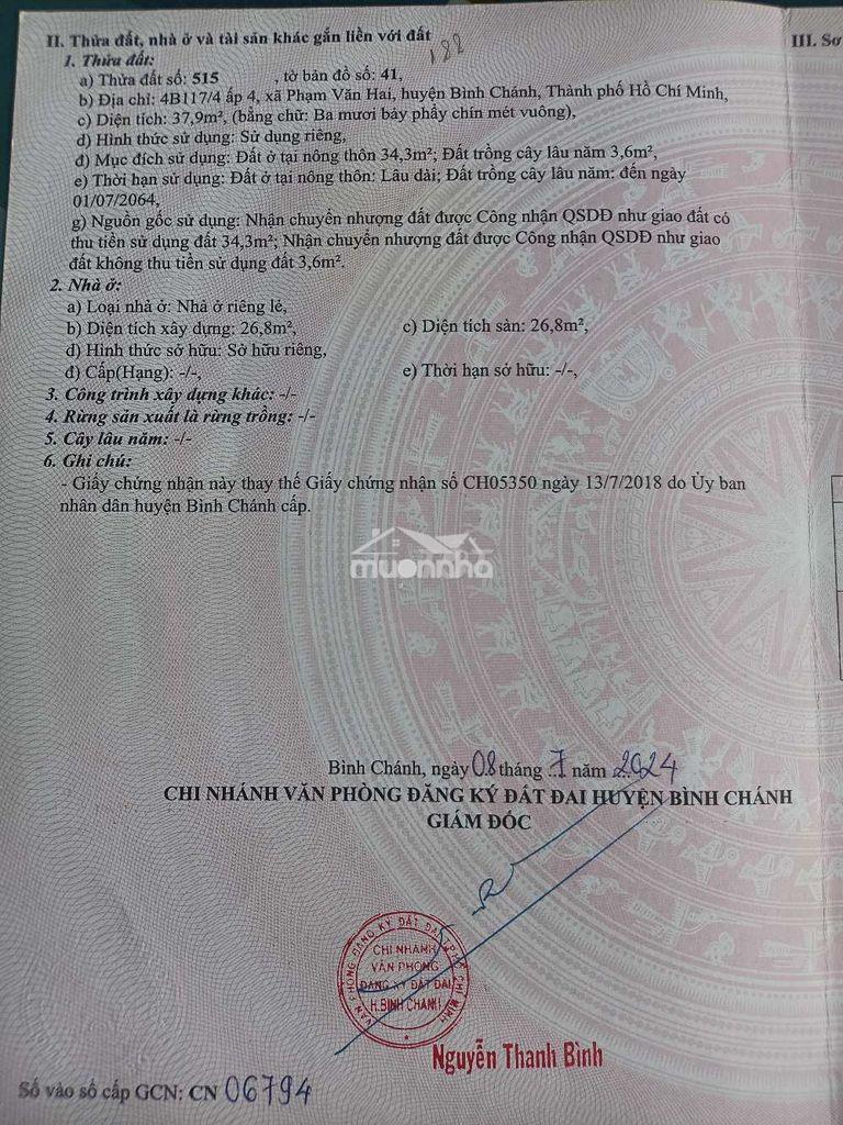 Bán nhà đường thanh niên bình chánh giá hạt dẻ, 1,25tỷ - Ảnh 3