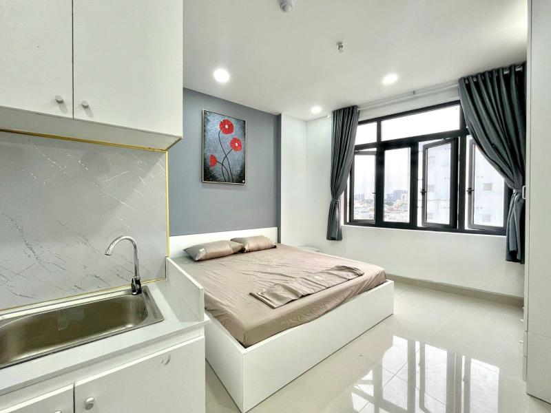 Cho thuê căn hộ full nt ban công 30m2 đường lê văn sỹ quận 3 gần trần quang diệu