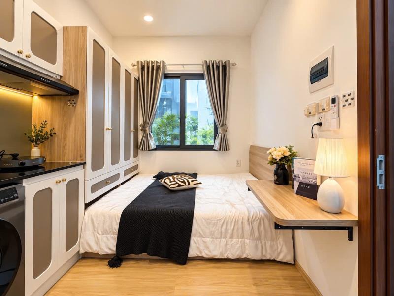 Cho thuê căn hộ cửa sổ lớn - máy giặt riêng (gần vincom nguyễn xí) | nguyễn xí, bình thạnh