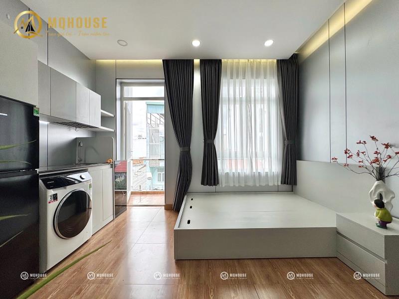 Studio ban công - full nội thất, nhà mới xây - gần etown, ga t3