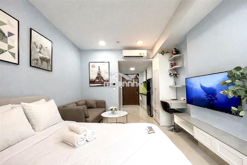 Cho thuê dài hạn studio river gate quận 4, 30m², đủ nội thất, 15tr