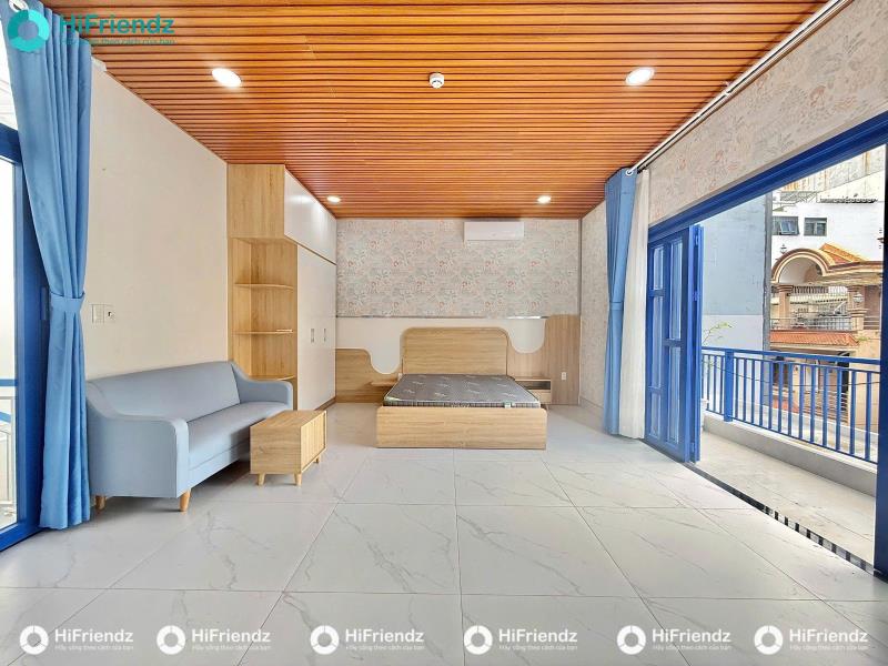 Cho thuê căn hộ studio ban công rộng rãi 40m2 | gần công viên gia định - phú nhuận - bình thạnh