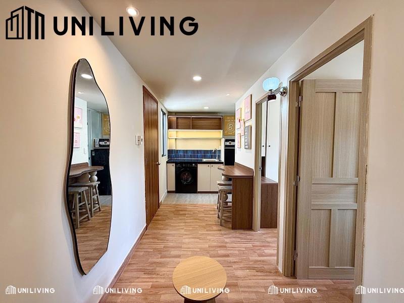 Khai trương căn hộ 2 phòng ngủ tone gỗ xinh xinh full nội thất
