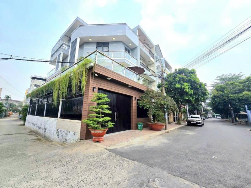 Biệt thự 4 tầng, căn góc 8 x 18 đường 10m nguyễn thị búp, khu phân lô cực đẹp