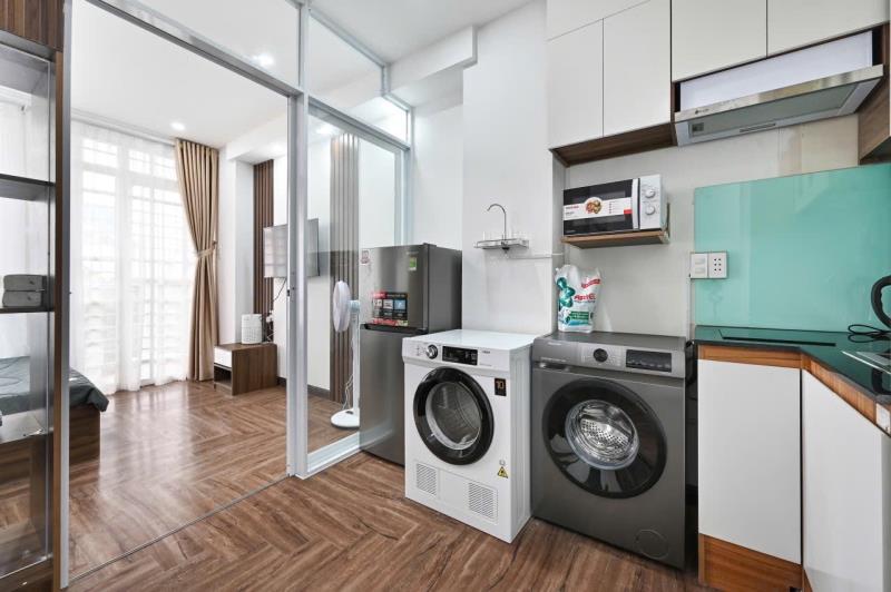 Cho thuê căn hộ 1pn full nội thất ban công thoáng mát đinh công tráng quận 1 gần chợ tân định công viên lê văn tám - Ảnh 2