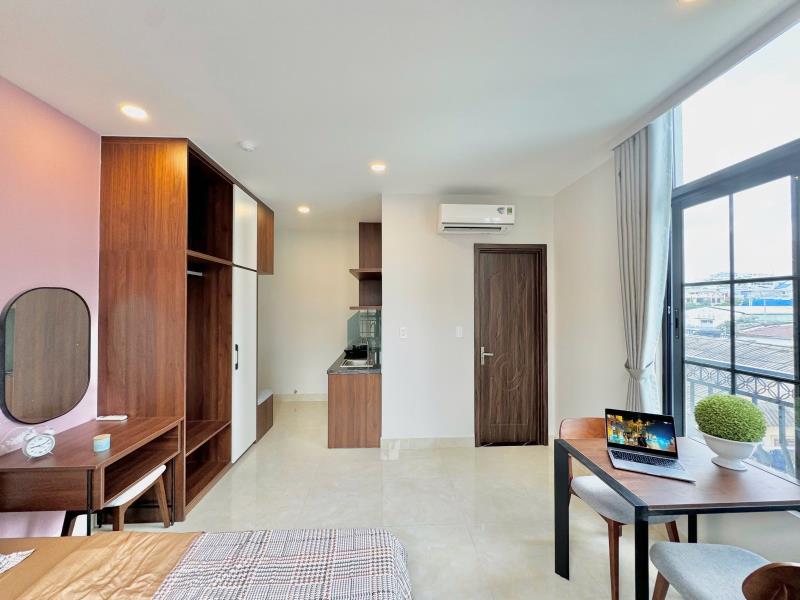 1pn bancol full nội thất có thang máy,giờ giấc tự do,free xe  - Ảnh 4