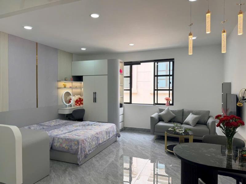 Căn hộ studio phú nhuận 40m2 thiết kế tách bếp hiện đại, máy giặt riêng, full nội thất cao cấp. đường nguyễn công hoan, gần phan xích long, bờ kè hoàng sa, tiện đi quận 1, quận 3, bình thạnh, sân bay. - Ảnh 3