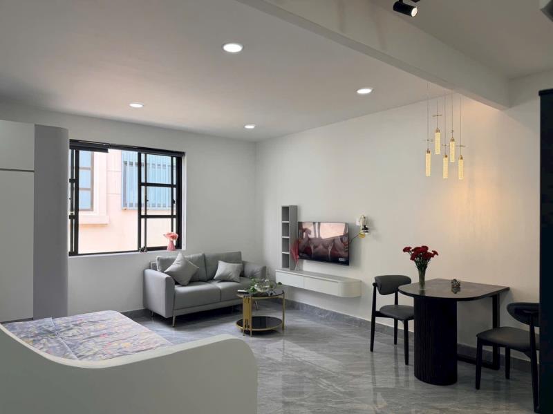 Căn hộ studio phú nhuận 40m2 thiết kế tách bếp hiện đại, máy giặt riêng, full nội thất cao cấp. đường nguyễn công hoan, gần phan xích long, bờ kè hoàng sa, tiện đi quận 1, quận 3, bình thạnh, sân bay. - Ảnh 2