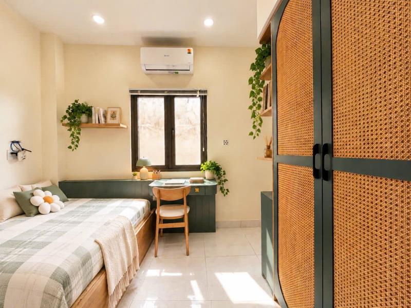 Căn hộ studio cao cấp tách bếp tone xanh green vibe thiên nhiên cực chill tại bình lợi! - Ảnh 4
