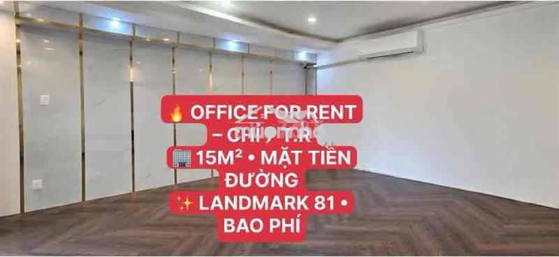 🔥 Office for rent – chỉ 7 t.r 🏢 15m² • mặt tiền đường ✨ landmark 81 •