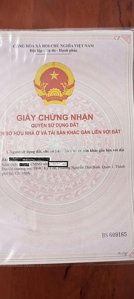 Nhà riêng q1 ký con-căn 35m² tầng 3-sổ hồng riêng-nhà trống ở ngay